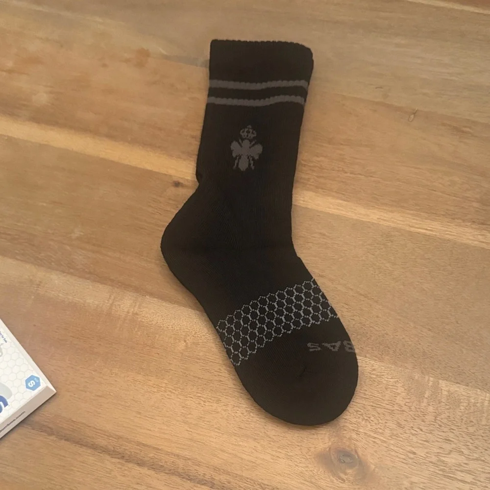 Bombas Black Gray Socks Men's Women's
